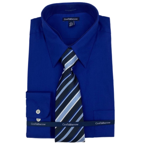 croft & barrow Other - CROFT & BARROW Mens Dress Shirt Tie Blue M 15.5-16